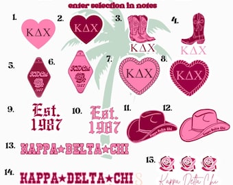 Kappa Delta Chi Stickers: KDChi Sorority Decals