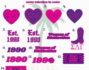 Sigma Lambda Gamma Stickers: SLG Sorority Decals