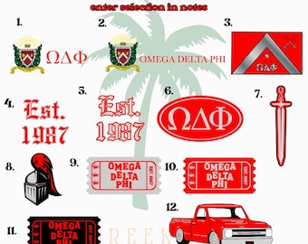 Omega Delta Phi Stickers :ODPhi Fraternity Decals