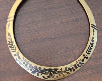 Vintage Brass Choker - Etsy