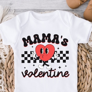 Mama&#39;s Valentine, Valentine&#39;s Day Onesie®, Valentine&#39;s Day Shirt, Valentine&#39;s Day Skater, Girl Valentine&#39;s Day Onesie®, Baby Shower Gift