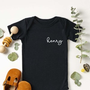 Personalized Baby Onesie®, Custom Baby Name Onesie®, Cursive Name Onesie®, Baby Shower Gift, Baby Announcement Outfit, Bella & Canvas