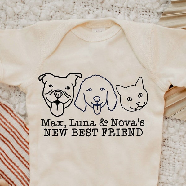 Best Friend Dog Onesie®,Baby Shower Gift, Custom baby Onesie®, Personalized Dog Onesie®, Baby Gift, Newborn Gift, Custom Baby Gift