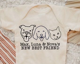 Best Friend Dog Onesie®,Baby Shower Gift, Custom baby Onesie®, Personalized Dog Onesie®, Baby Gift, Newborn Gift, Custom Baby Gift