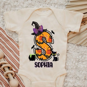 Personalized Halloween Onesie®, Monogramed Halloween Onesie®, Newborn Halloween Outfit, Cute Pumpkin Onesie®, Baby Halloween