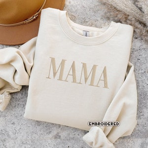 Mama Embroidered Sweatshirt, Mama Sweatshirt, Mother&#39;s Day Sweatshirt, Gift For Mom, Gift for New Mom, Mother&#39;s Day Gift