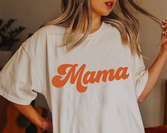 Mama T-Shirt, Mother's Day T-Shirt, Comfort Colors Mama T-Shirt, Retro Mama T-Shirt, Groovy, Hippy, Mom T-Shirt, Retro Mom