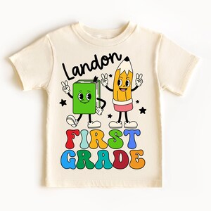 Personalized First Grade Shirt, Personalized Back to School Shirt, Retro First Grade Shirt, First Grade Shirt, Groovy First Grade Shirt