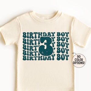 3e verjaardag jongen shirt, retro verjaardag shirt, derde verjaardag outfit, jongen verjaardag shirt, retro 3e verjaardag, olijfgroen, natuurlijk, jongen