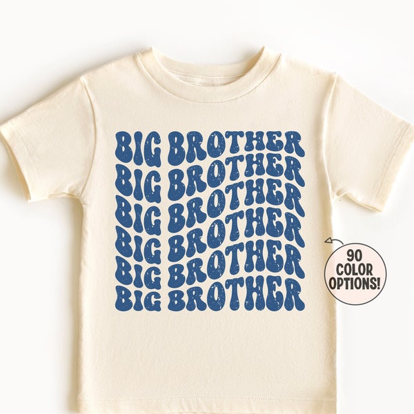 Big Brother Shirt, Custom Big Brother Retro Shirt, Brother Shirt, Siblings Shirt, Retro Kids Pregnancy Announcement Shirt, Big Brother Tee