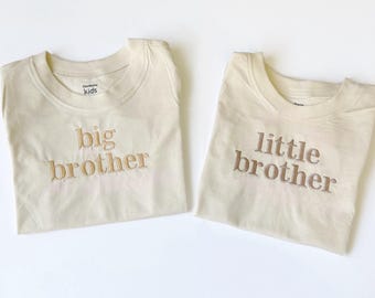 Big Brother Shirt, Personalized Pregnancy Announcement, Custom Embroidered Sibling , Big Bro