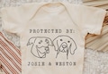 Protected By Dog Onesie®, Custom Dog Breed Onesie®, Personalized Dog Name Baby Onesie®, Dog Sibling Outfit, Baby Shower Gift, Typewriter