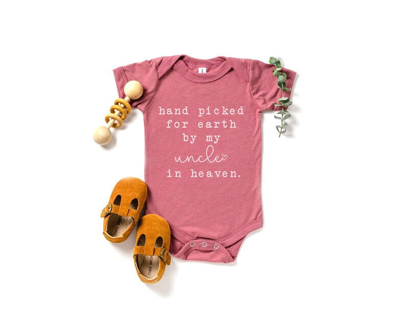 Hand Picked for Earth by My Uncle in Heaven Onesie® Newborn - Etsy