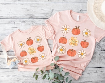 Pink Pumpkin Patch Shirts, Mommy and Me Fall Shirts, Fall Shirts for Mommy and Me, Toddler Halloween Costume Shirts