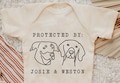 Protected By Dog Onesie®, Custom Dog Breed Onesie®, Personalized Dog Name Baby Onesie®, Dog Sibling Outfit, Baby Shower Gift, Typewriter