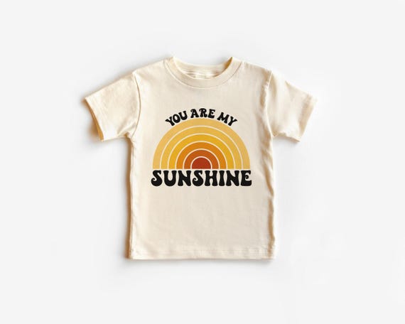 You Are My Sunshine Retro Rainbow Toddler T-Shirt, Boho Kids Clothes