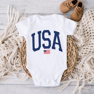 USA Flag Onesie®, Fourth of July Onesie®, USA Onesie®, 4th of July Onesie®, Patriotic Onesie®, USA Flag Onesie®, Red Onesie® image 4