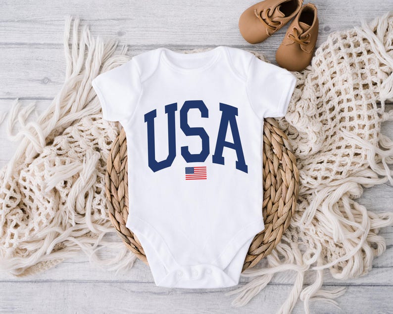 USA Flag Onesie®, Fourth of July Onesie®, USA Onesie®, 4th of July Onesie®, Patriotic Onesie®, USA Flag Onesie®, Red Onesie® image 4