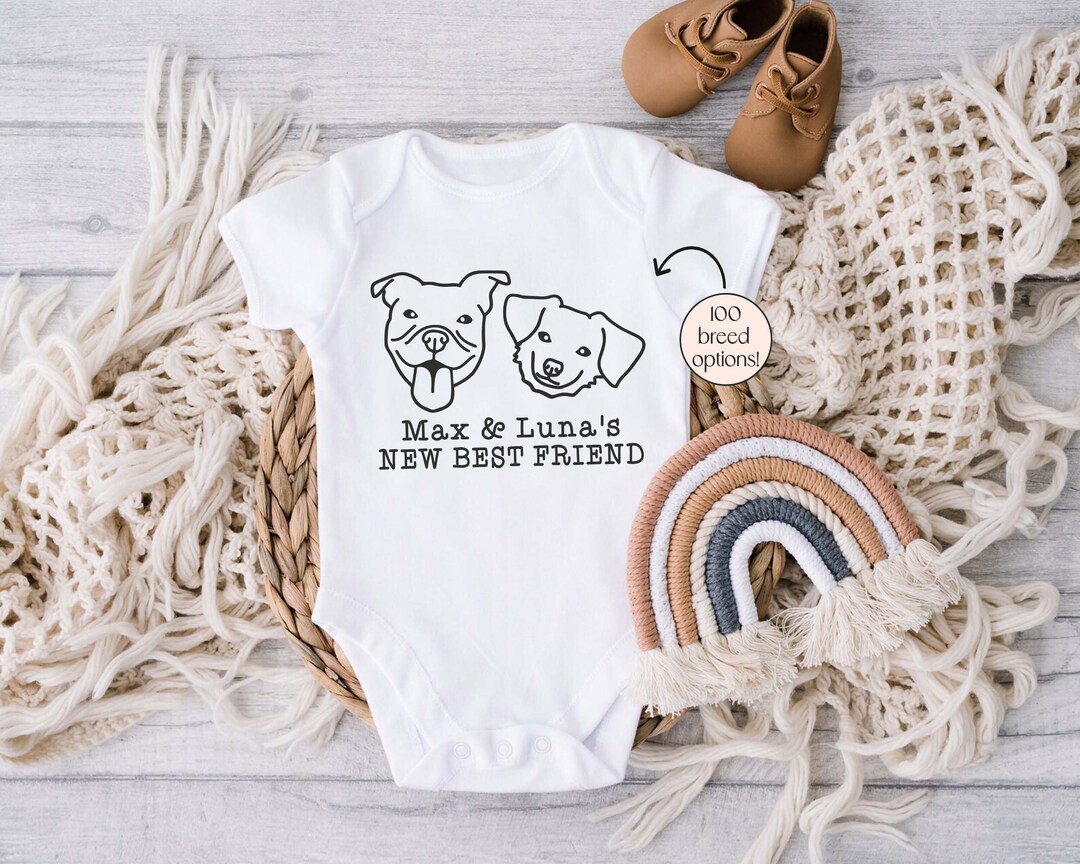 New Best Friend Onesie® Protected by Dog Onesie® Custom Dog Etsy