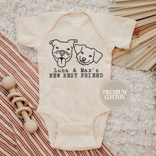 Nouvelle grenouillère Best Friend®, protection pour chien, grenouillère personnalisée avec prénom pour chien, grenouillère avec prénom pour chien, cadeau baby shower, cadeau pour nouveau-né