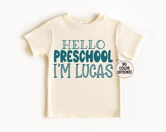 Camisa de regreso a la escuela, camisa personalizada de regreso a la escuela, camisa retro de regreso a la escuela, camisa preescolar, primer día de la camisa preescolar,