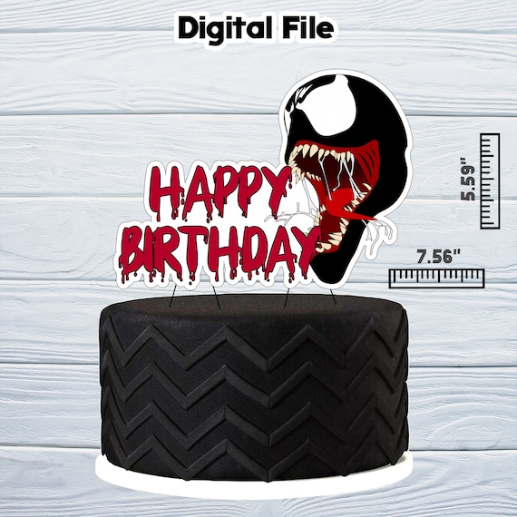 Venom CAKE TOPPER CUPCAKE Digital File Descarga Inmediata Etsy
