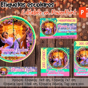 Bewerkbare schoolLABELS PowerPoint, schoollabels ISABELA MADRIGAL afdrukbare charme. Onmiddellijk downloaden!