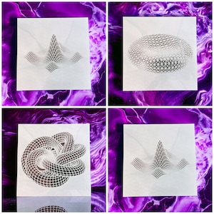 Mini Geometric AirSick Pattern Shapes Airbrush Stencil Art Template