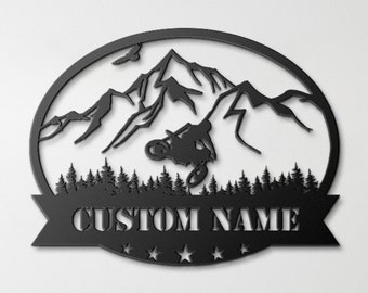 Personalized Jumping Dirt Bike Metal Sign