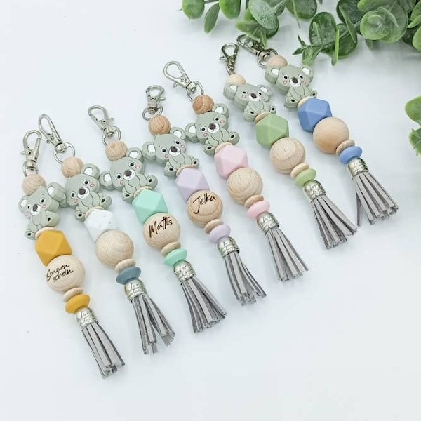 Koala keychain, school bag, kindergarten, personalized with name, gift for birthday, first day of school