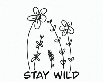 Blijf wild digitale print