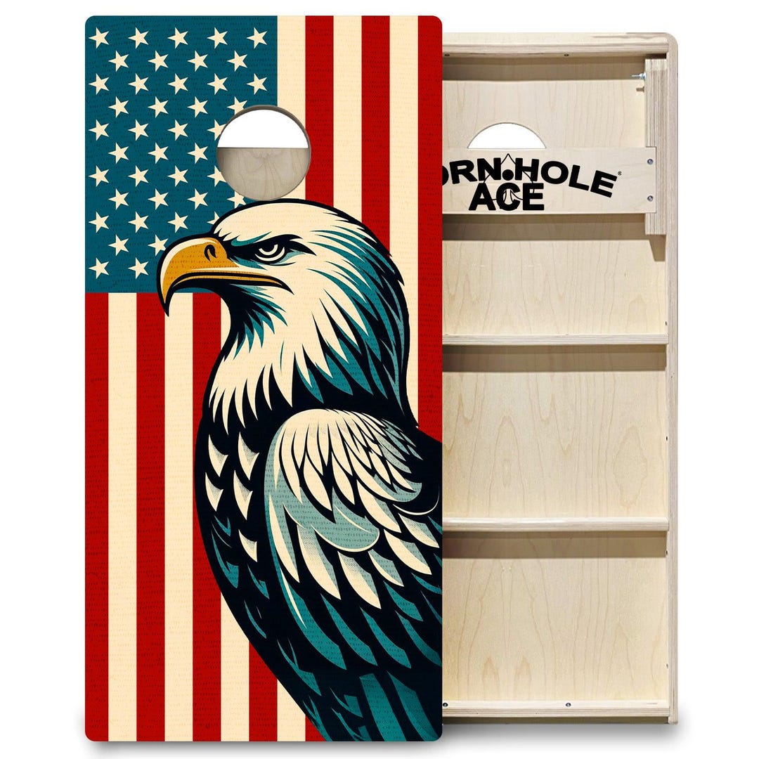 Patriotic Eagle Cornhole Set - Premium Quality main image 0