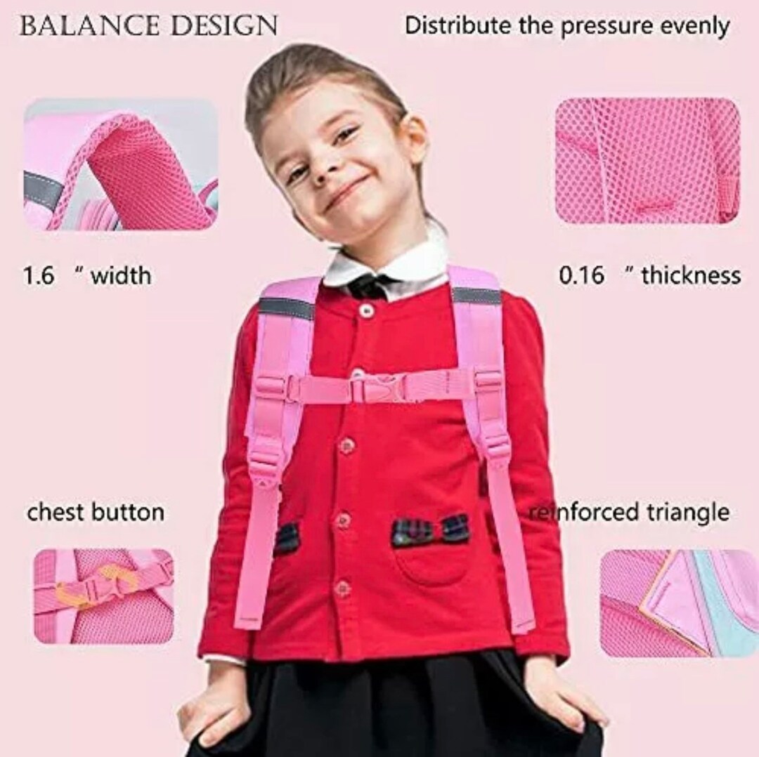 Unicorn Backpack for Preschool Girls , Light Weight Kids Backpack