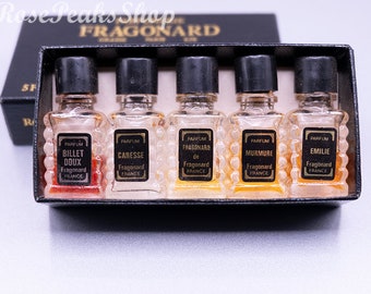 Parfumerie Fragonard - 5 Mini Flacons 2ml - Vintage