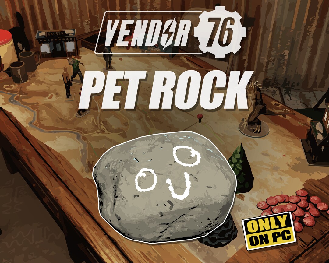 Pet Rock, Collectible Displayable MISC Item Fallout 76 PC FO76 Fast