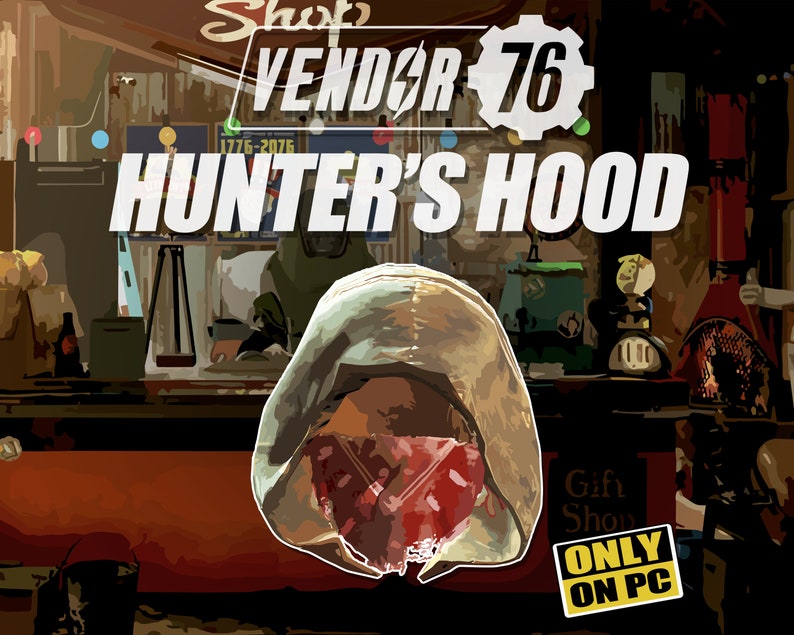 Hunter's Hood, RARE Collectible Apparel Fallout 76 PC FO76 Fast