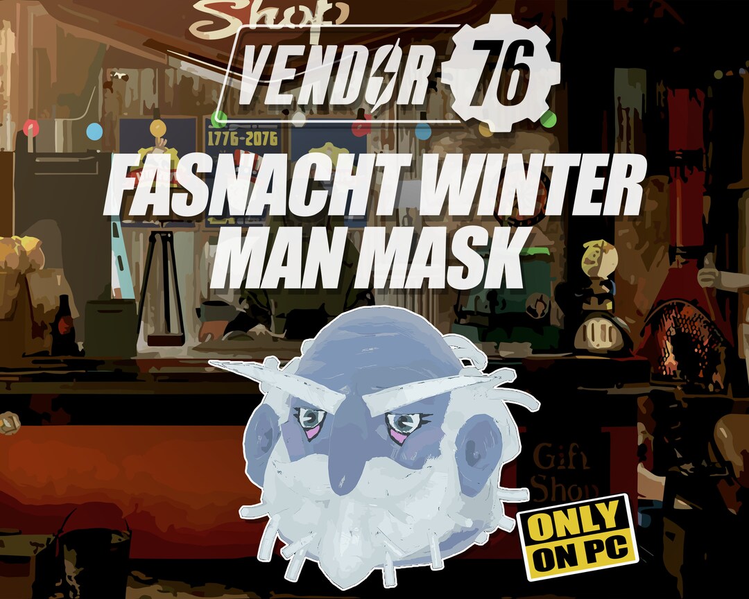 Fasnacht Winter Man Mask, VERY RARE Collectible Apparel Fallout 76 PC FO76 Fast Delivery Etsy