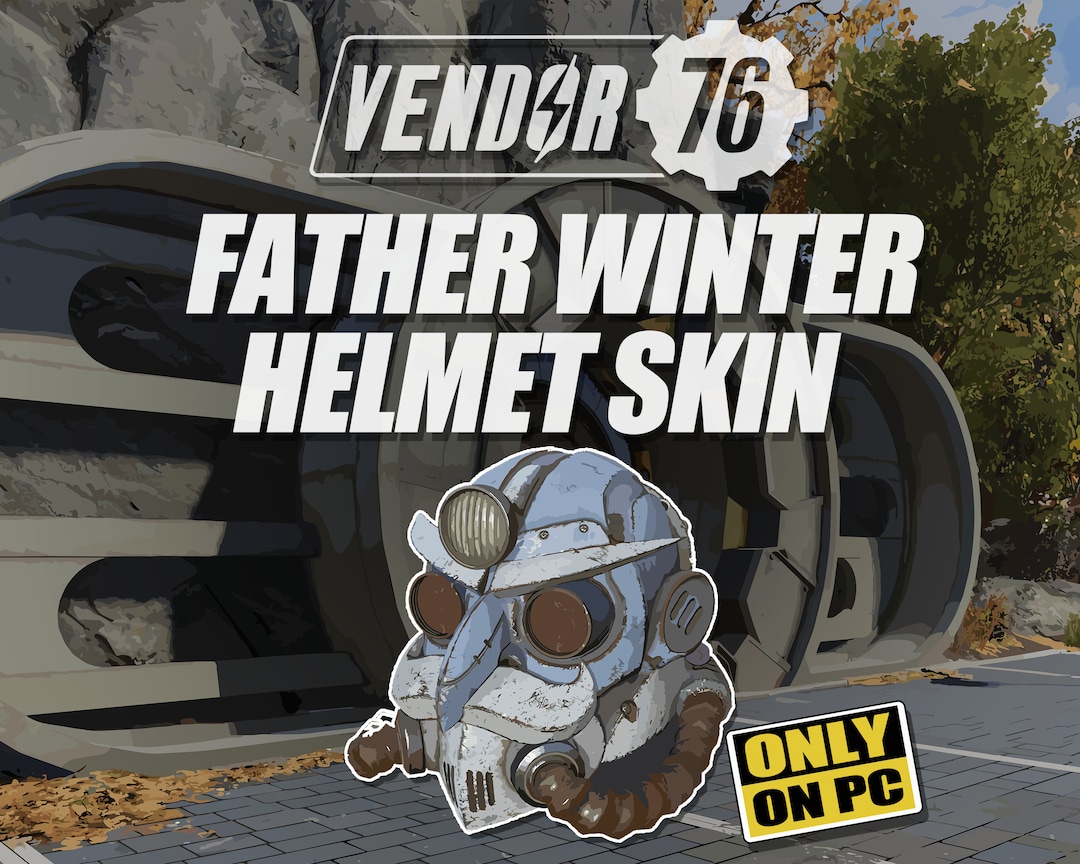 Father Winter Helmet, Power Armor Skin/paint, Super RARE Collectible Fallout 76 PC FO76 Fast