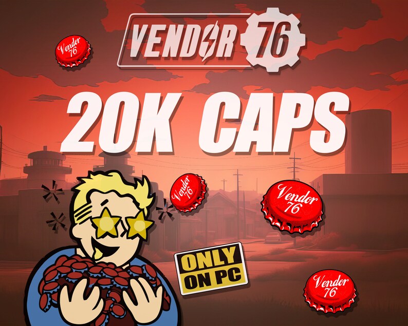 20k Caps 20,000 Bottle Caps Fallout 76 PC FO76 Fast Delivery Etsy