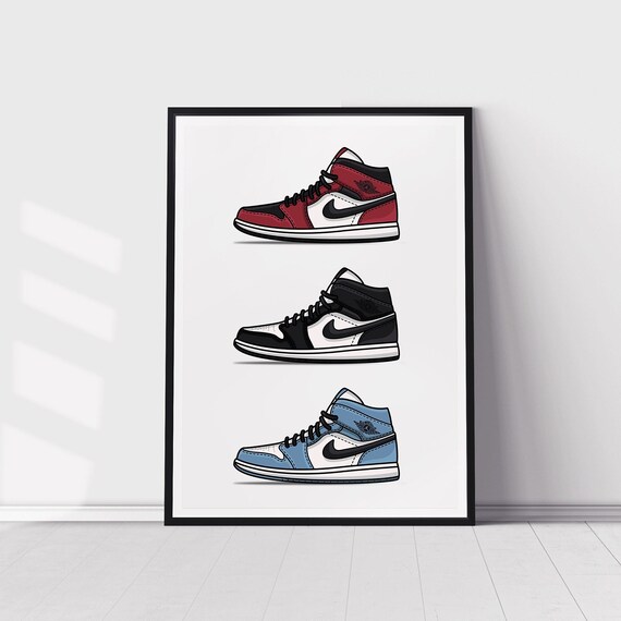 nike air jordan 1 drawing