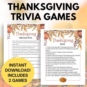 Thanksgiving trivia games printable for a family gathering