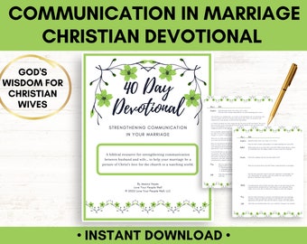 Women's Devotional Journal to Improve Marriage Intimacy and Communication, Bible Journaling Devotional from a Christian Marriage Counselor