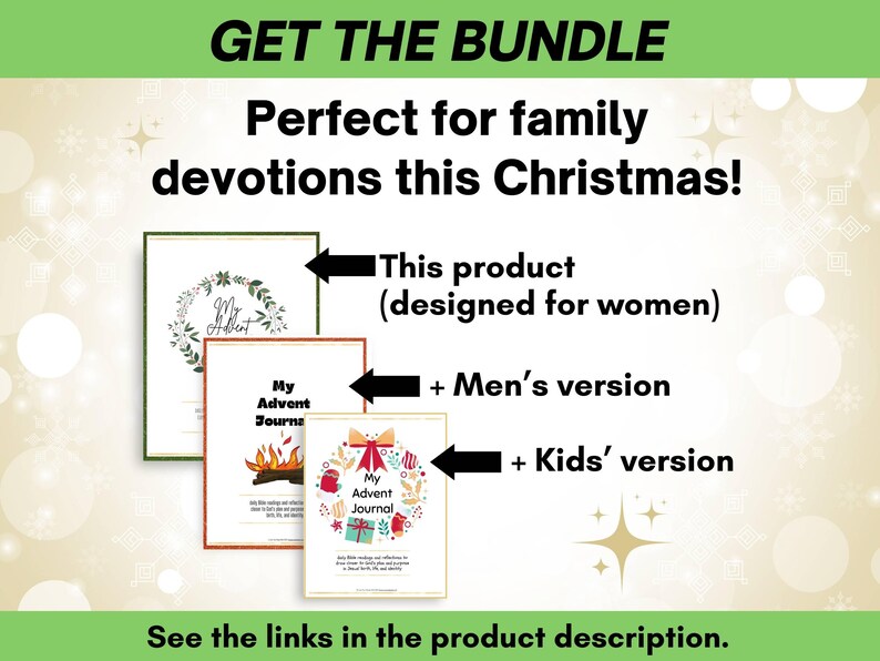 Printable Christmas Devotional, Advent Journal With 25 Days of Bible