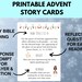 Advent Story Cards for DIY Advent Calendar Printable - Etsy