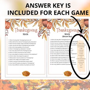 Thanksgiving trivia games printable for a family gathering
