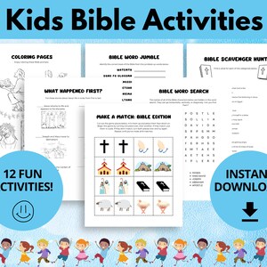 Printable Bible Activities for Kids Christian (Download Now) - Etsy