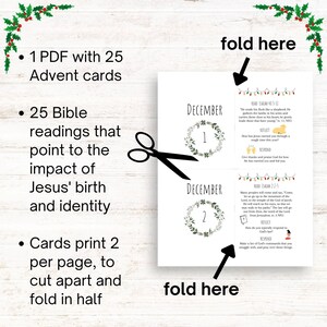 Advent Story Cards for DIY Advent Calendar, Printable Christmas ...