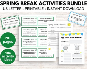 Spring Break Printable Kids Activity Bundle