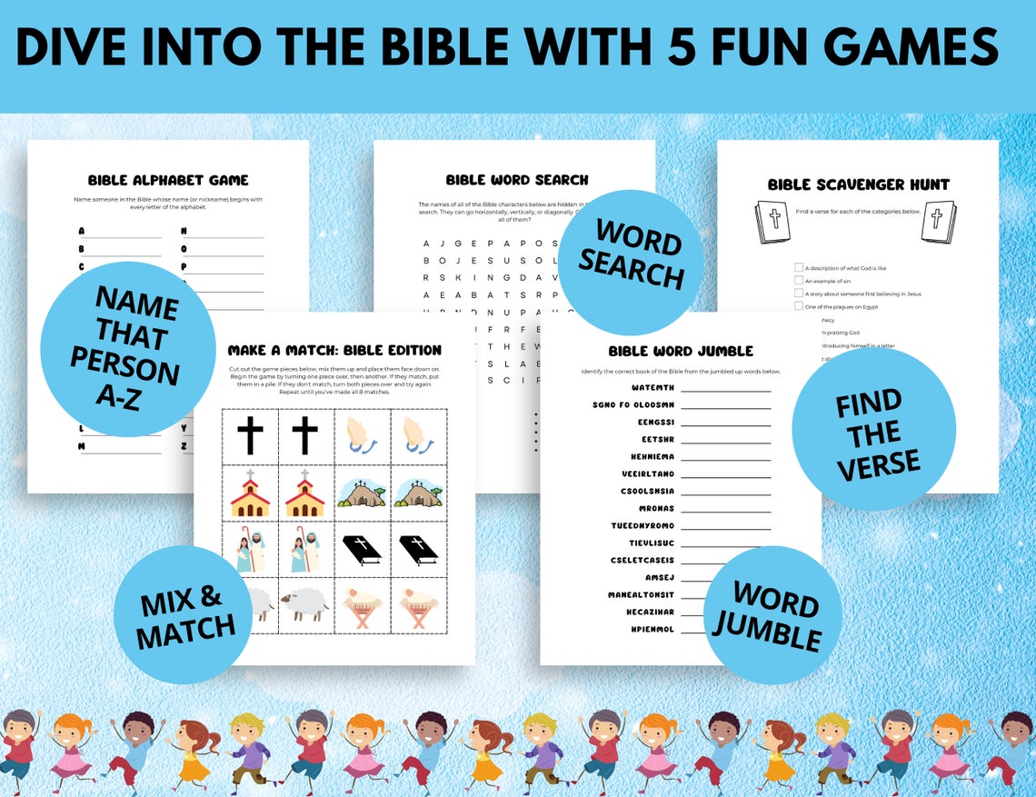 Printable Bible Activities for Kids Christian Worksheets for - Etsy