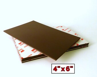5-Pack Heavy Duty Magnets - Peel & Stick 3M Adhesive - 4" x 6" x 2mm